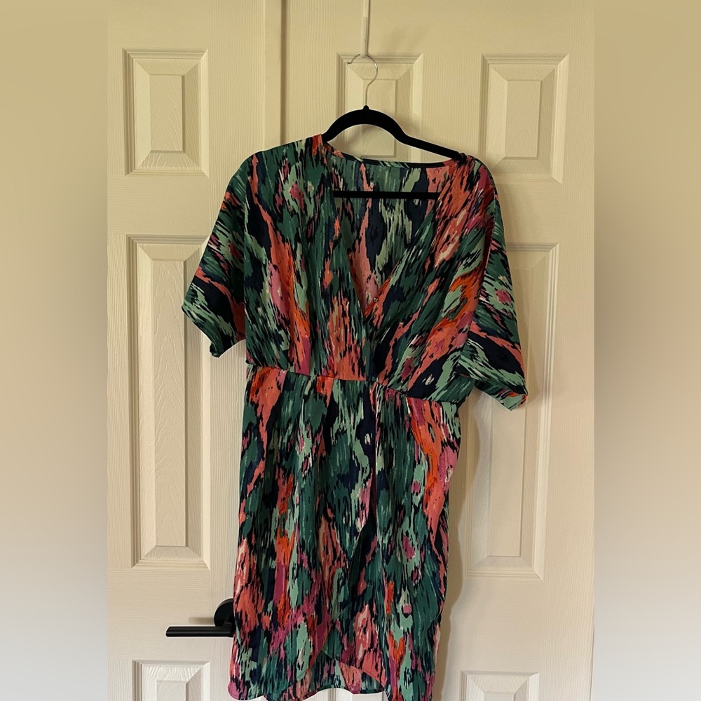 Colorful Abstract Print Dress